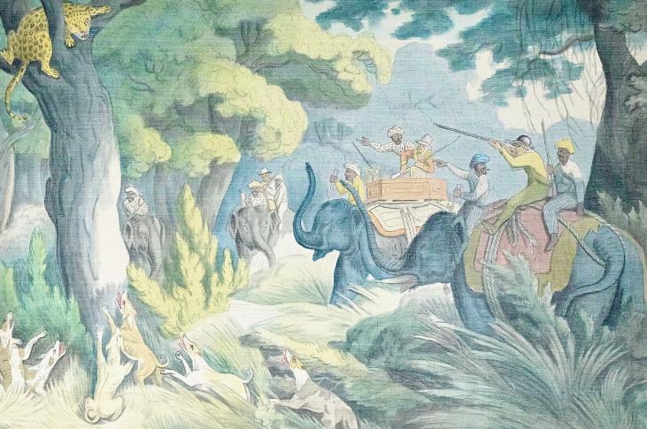 La Roche LAFFITTE - Peinture originale - Aquarelle - La chasse au Guépard
