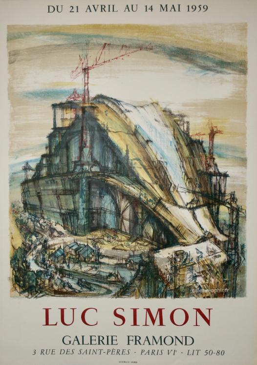 Luc SIMON - Affiche originale - Galerie Framond 1959