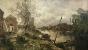Gustave Den Duyts - Peinture originale - Huile - Vue Du Canal De Gand-Terneuzen