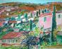 SAVARY Robert - Peinture originale - Gouache - La maison rose