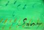 Robert SAVARY - Peinture originale - Gouache - La femme verte