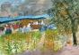 Guy Bardone - Peinture originale - Aquarelle - Petit Village du Jura